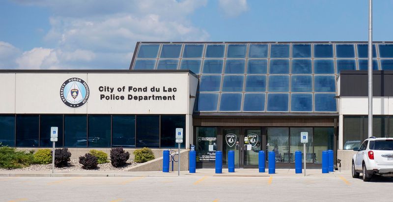 Exteriors of the Fond du Lac Police Department as seen, Thursday, Aug. 14, 2025, in Fond du Lac, Wis.