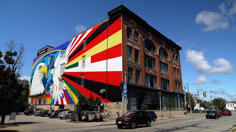 "Mural of Peace" by Reynaldo Hernandez at 611 West National Avenue in Walker's Point