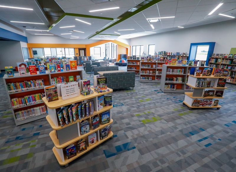The library is seen on Wednesday, August 27, 2025, at Sunnyside Elementary School in Sobieski, Wis. The Pulaski School District has made upgrades to both Sunnyside and Hillcrest Elementary ahead of the 2025-26 school year.
Tork Mason/USA TODAY NETWORK-Wisconsin