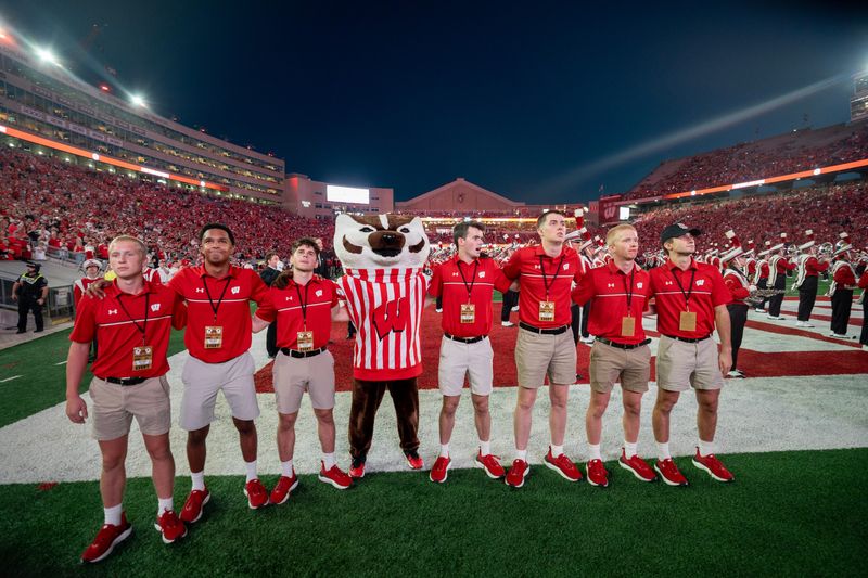 Wisconsin mascot Bucky Badger is shown before the their game against Miami (Ohio) Thursday, August 28, 2025 at Camp Randall Stadium in Madison, Wisconsin.



Mark Hoffman/Milwaukee Journal Sentinel