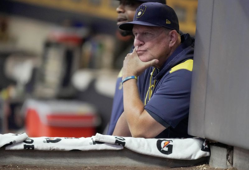 Milwaukee Brewers manager Pat Murphy is shown during the first inning of their game against the Philadelphia Phillies Wednesday, September 3, 2025 at American Family Field in Milwaukee, Wisconsin.