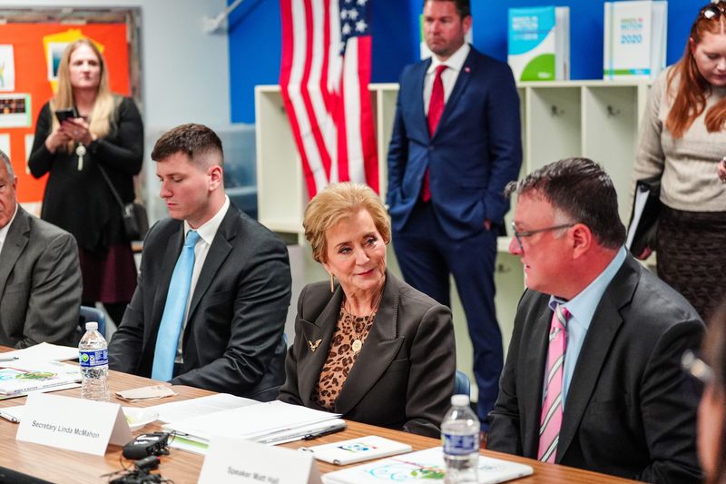 U.S. Secretary of Education Linda McMahon visits charter school Pembroke Academy in Detroit on Sept. 8 during her Returning Education to the States Tour.