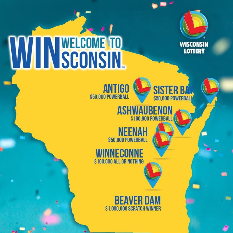 Big lottery prizes were won by players across Wisconsin, Wisconsin Lottery announced on Sept. 8, 2025.