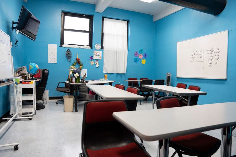 Mrs. Ali’s classroom at the Clara Mohammed School on Sept. 10, 2025, in Milwaukee, Wisconsin. Mrs. Ali teaches Arabic & Islamic studies. -Angelica Edwards/ The Milwaukee Journal Sentinel