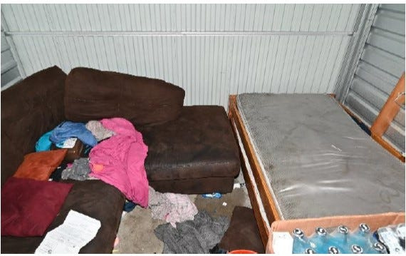 A sectional couch and twin bed is where the children slept, prosecutors said in a criminal complaint.