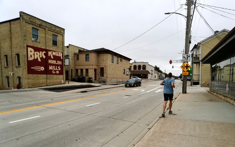 Downtown Sheboygan Falls as seen Sept. 24, 2025, after a shooting in the 600 block of Monroe Street.