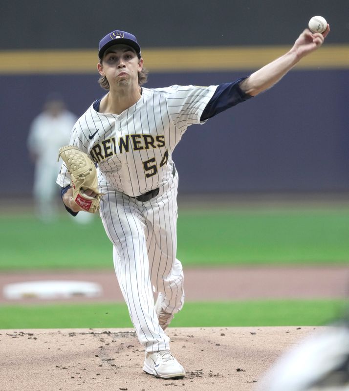 Milwaukee Brewers pitcher Robert Gasser (54) throws during the first inning of their game against the Cincinnati Reds Saturday, September 27, 2025 at American Family Field in Milwaukee, Wisconsin.