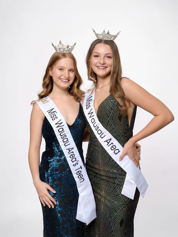 Miss Wausau Area’s Teen 2025 Anna Jacobson, left, and Miss Wausau Area 2025 Avery Manthe will crown the winners of the 2026 crowns on Nov. 1.