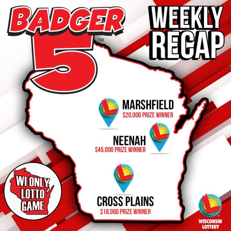 A Badger 5 ticket sold in Marshfield for the Oct. 17 drawing won $20,000.