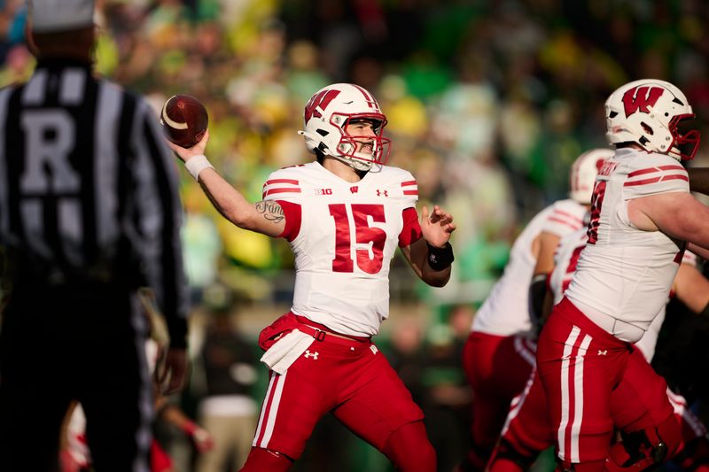Hunter Simmons had another rough game at quarterback for Wisconsin. He finished just 7 of 21 for 86 yards. About half of his total passing yards came on one play in the fourth quarter.