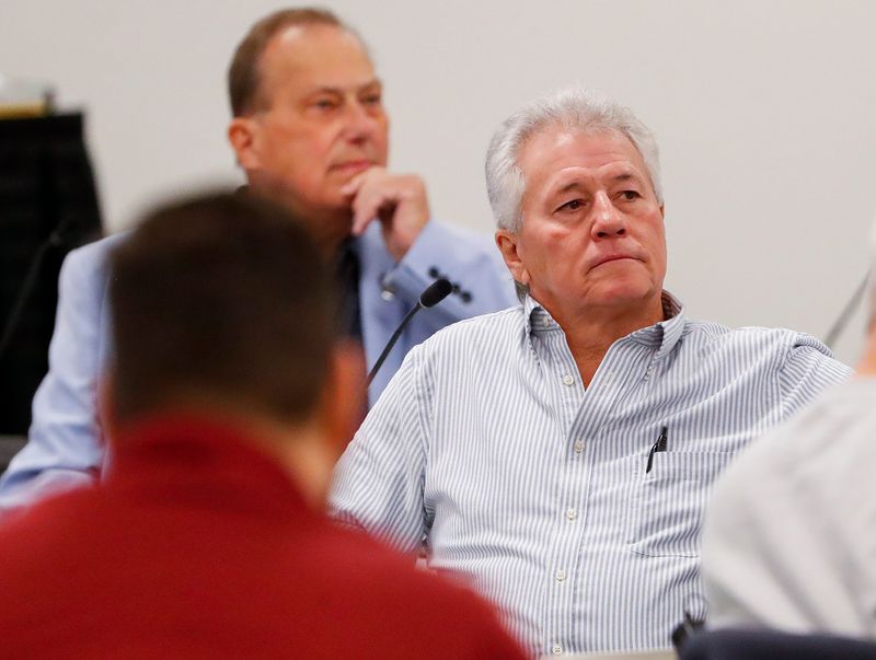 Brown County Board member Kevin Gannon listens to public comment during a board meeting on Oct. 29 at the Brown County Central Library in Green Bay.