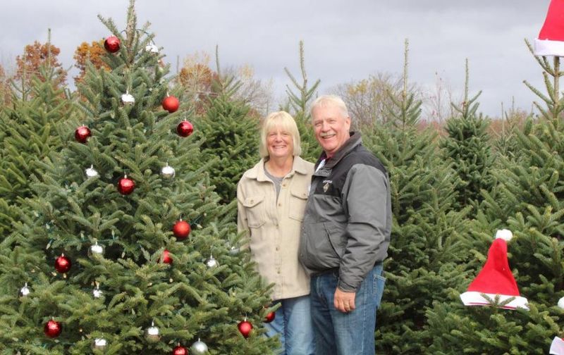 Mike and Lisa Stoffel, owners of The Christmas Tree Farm in Bloomer, Wisconsin, hosted a delegation from Poland recently.