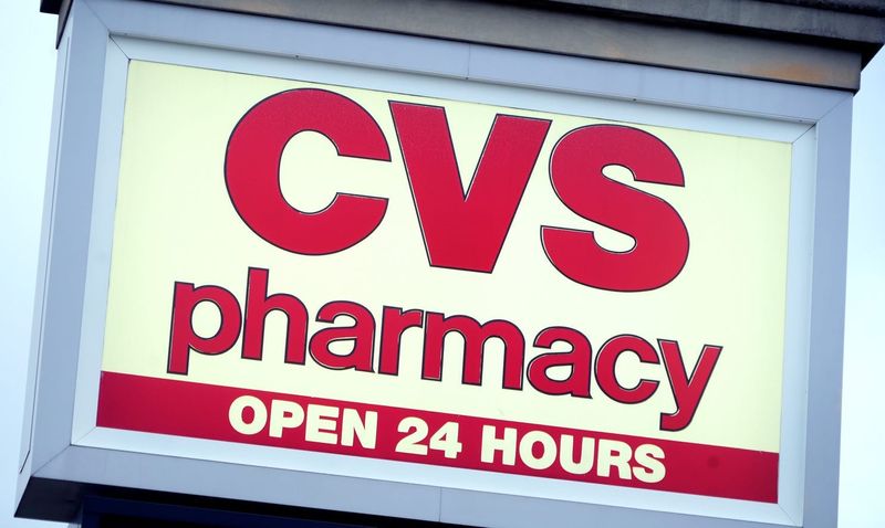 A sign on a CVS pharmacy.