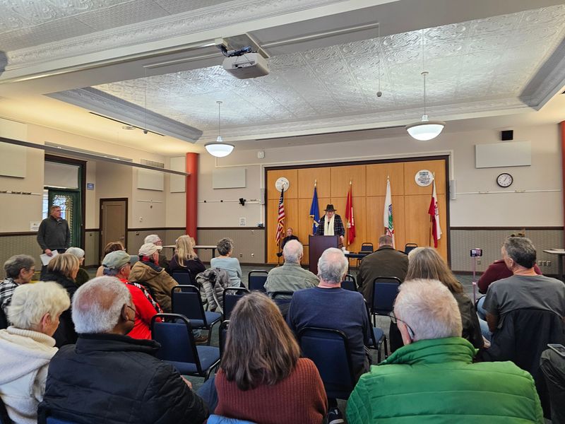 Several dozen supporters filled the Pinery Room at the Stevens Point branch of the Portage County Public Library to show support for Portage County Board chairperson Ray Reser's campaign for Portage County executive on Dec. 11, 2025.