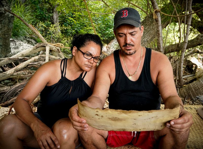 "Honesty Would Be Chill" - Sandra Diaz-Twine and Boston Rob Mariano on the third episode of SURVIVOR: Island of Idols airing Wednesday, Oct. 9th (8:00-9:01 PM, ET/PT) on the CBS Television Network. Photo: Robert Voets/CBS Entertainment 2019 CBS Broadcasting, Inc. All Rights Reserved.