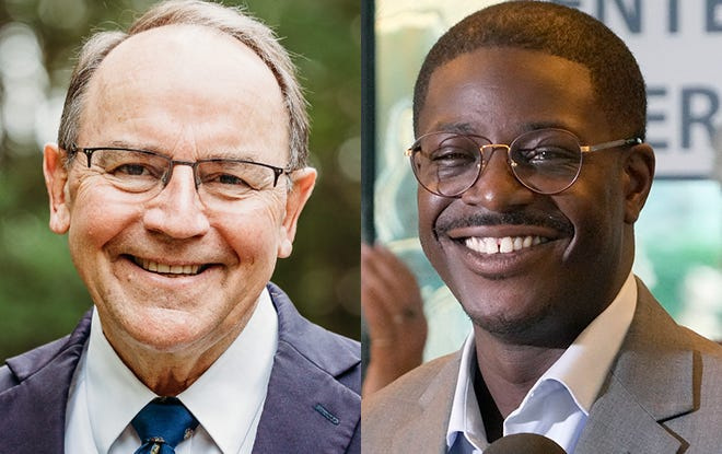 U.S. Rep. Tom Tiffany, left, and MIlwaukee County Executive David Crowley