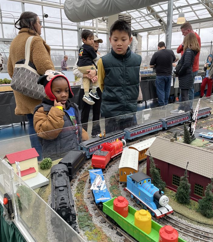 The All-Scale Train Show is an exhibit of model trains of all types and gauges held in the lobby and Greenhouse No. 7 at the Mitchell Park Domes. The two-day event accompanies the annual train show held in the Show Dome.