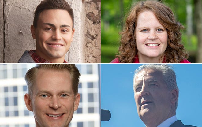 Republicans running for the 7th Congressional District.: Michael Alfonso, upper left; Jessie Ebben, upper right; Paul Wassgren, lower left; Kevin Hermening, lower right.