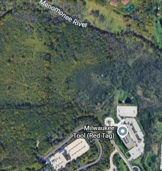 Milwaukee Tool plans to expand its Menomonee Falls campus on to land north of its facilities at 100 Heritage Reserve (lower left) and 800 Flint Drive (lower right).