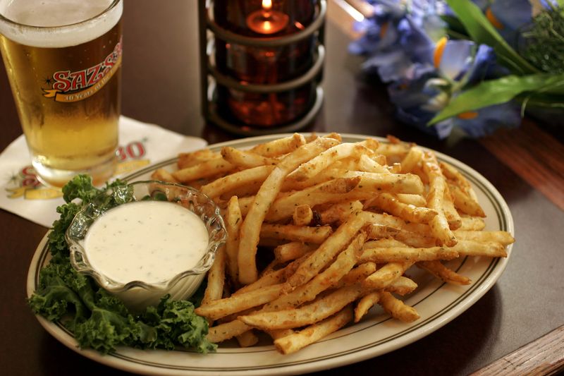 Saz's sour cream and chives french fries photographed in September, 2006, in the restaurant's new addition called the State Room.