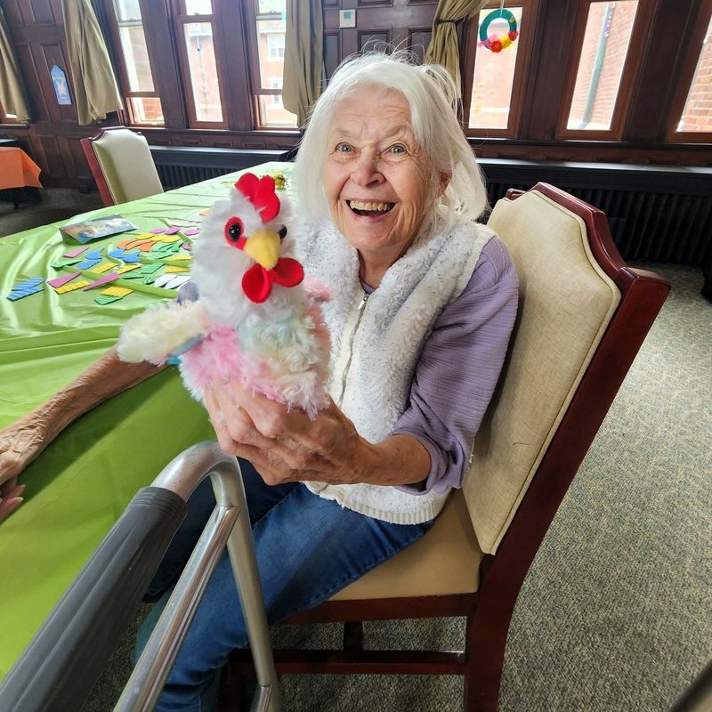 Marcia Hardie loved chickens and raised real birds when she lived on the farm.