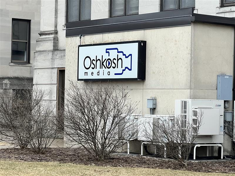 The exterior of Oshkosh Media.