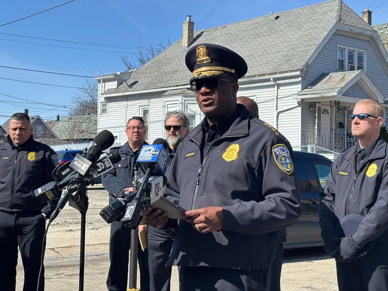 Milwaukee Police Chief Jeffrey Norman speaks at a press conference on the city's south side following a fatal shooting by an MPD officer on March 12, 2026. It was the second fatal shooting involving an officer in six weeks.