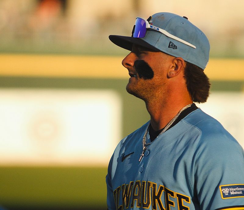 Milwaukee Brewers infielder Jett Williams is pictured before playing a spring training game on March 12, 2026.