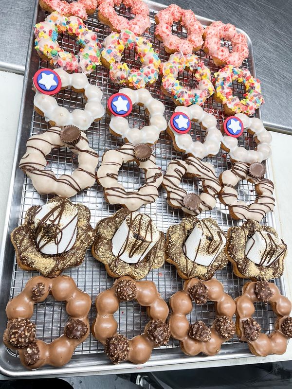 Mochi donuts are one of the bakery items sold at MochiUnni, an Asian French bakery, that is set to open in downtown Menomonee Falls on Saturday, April 18, 2026.
