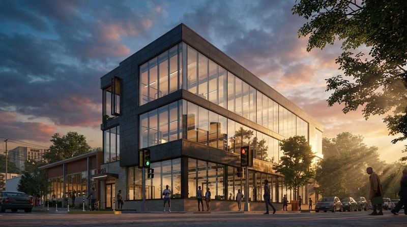 A three-story office building is proposed at North Phillips Avenue and West Walnut Street in Milwaukee.