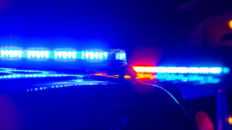 Police lights.