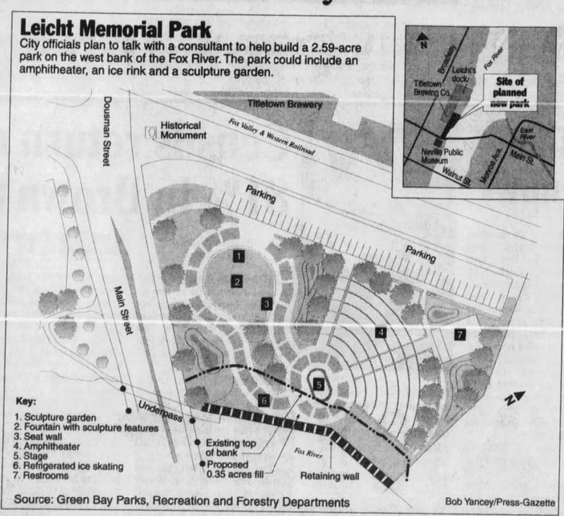 A concept for Leicht Park drafted by a citizens committee in 2000