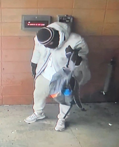 Image of a suspect in attempted break-ins at a southside car wash in Sheboygan in March 2026.