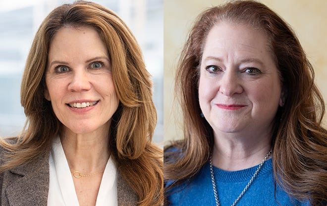 Wisconsin Supreme Court candidates Chris Taylor, left, and Maria Lazar