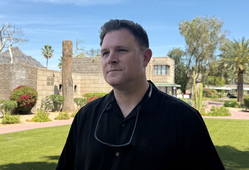 Green Bay Packers general manager Brian Gutekunst speaks to the media during the 2026 NFL owners meetings in Phoenix on March 30.