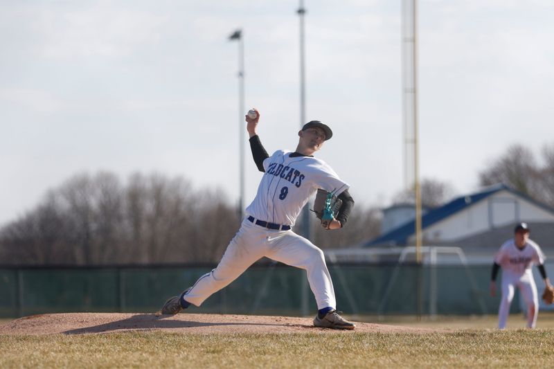 Oshkosh West's Avery Mosloski throws a pitch against Winneconne at Peppler Field in Oshkosh on Tuesday, March 31, 2026. Winneconne won the game, 5-4.