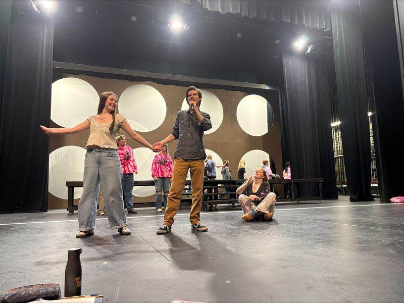 Appleton High School students rehearse for the musical comedy “Bye Bye Birdie,” set to open April 23 at the school.