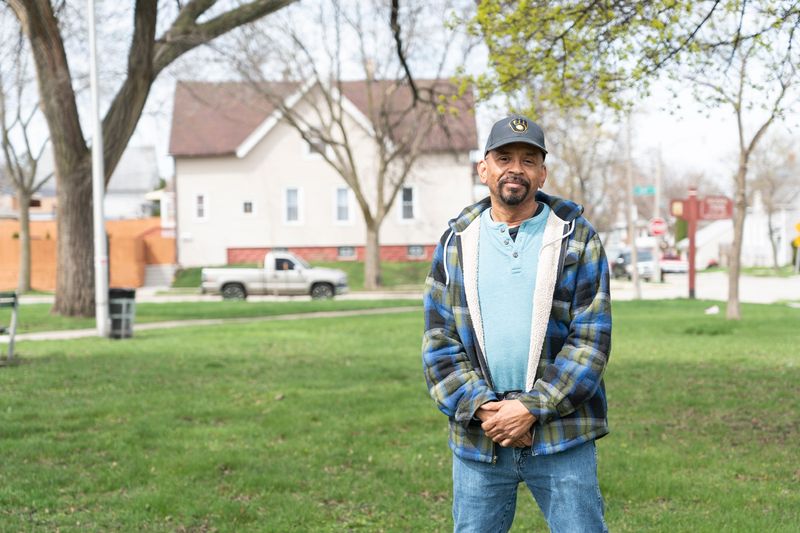 John Guerrero, the organizer of the upcoming Reiske Park Farmers Market, poses for a portrait at Reiske Park on April 16, 2026, in Milwaukee, Wisconsin. - Angelica Edwards / The Milwaukee Journal Sentinel