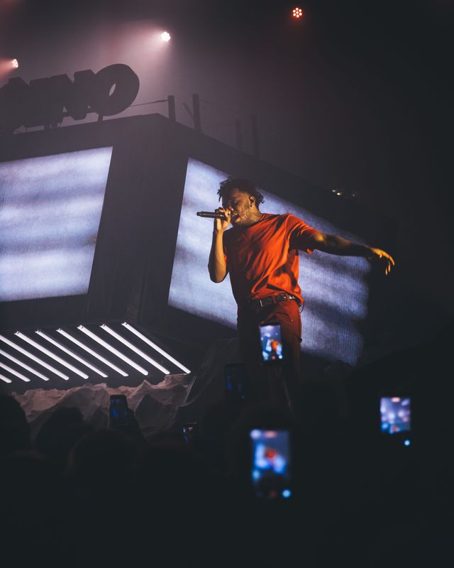 Baby Keem interacts with the audience at his sold out Nashville show on the "Ca$ino" tour in April. Press and house photography was not permitted for the rapper's May 22 concert at the Rave's Eagles Ballroom in Milwaukee.