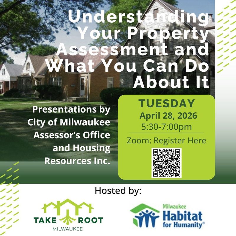 Take Root Milwaukee organized a webinar for homeowners to ask questions about and find resources related to the City of Milwaukee Assessor's Office tax assessment.