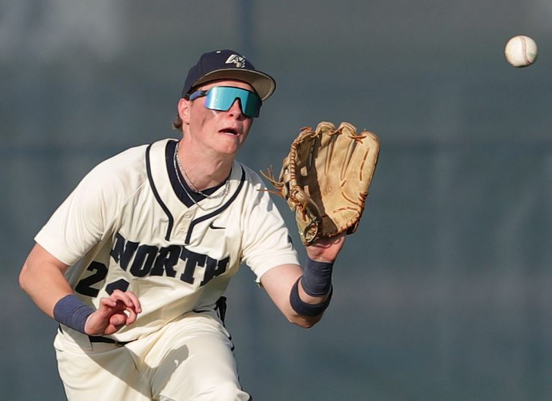 Appleton North High School’s Jackson Skorr (24) against Hortonville High School during their baseball game on Tuesday, April 21, 2026 in Appleton, Wis. North defeated Hortonville 4-1.
Wm. Glasheen USA TODAY NETWORK-Wisconsin