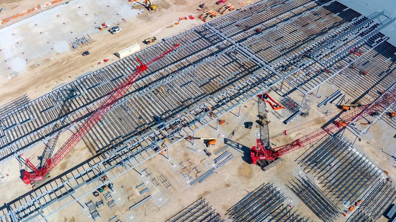 Construction continues on the $15 billion artificial intelligence data center campus project by Vantage Data Centers Wednesday, April 22, 2026 in Port Washington, Wisconsin.