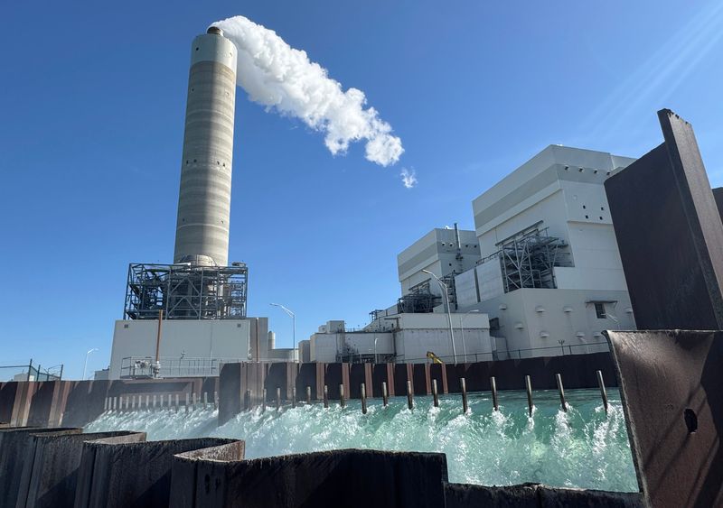 The We Energies coal-fired power plant is shown Wednesday, April 22, 2026 in Oak Creek, Wisconsin. The utility is considering keeping two coal units at the Oak Creek Power Plant open into 2027. We Energies initially planned to shut down the plant in 2023 but delayed closure to 2025, then 2026. The coal units first went online in the 1960s. They now run during periods of peak demand, typically the hottest and coldest days of the year, to help support the electric grid.