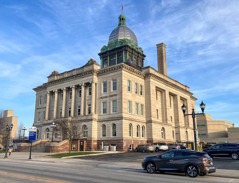 A view of the Manitowoc County Courthouse as seen, Wednesday, April 22, 2026, in Manitowoc, Wis.