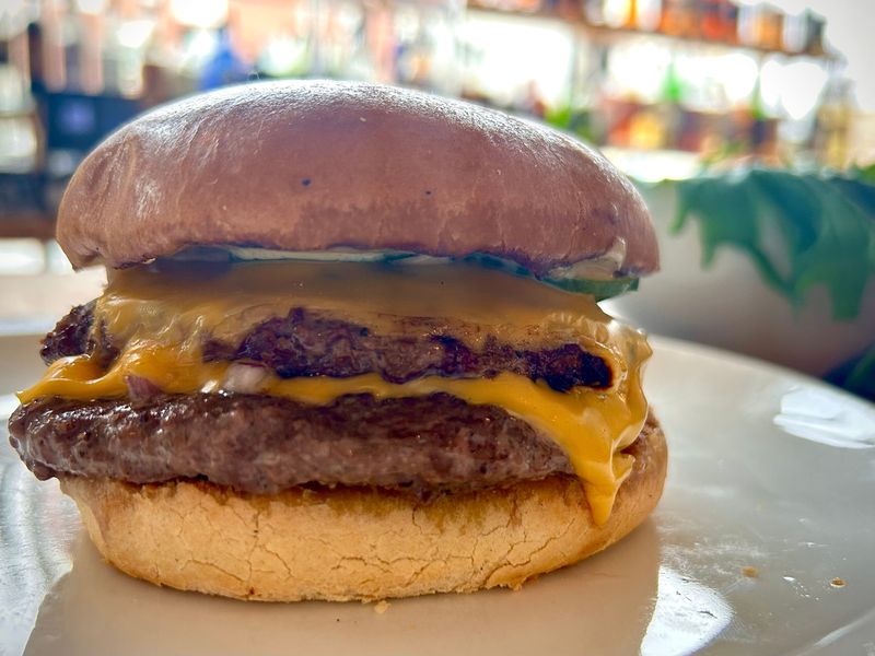 The Birch Burger at Milwaukee fine-dining restaurant Birch is available only in the bar room.