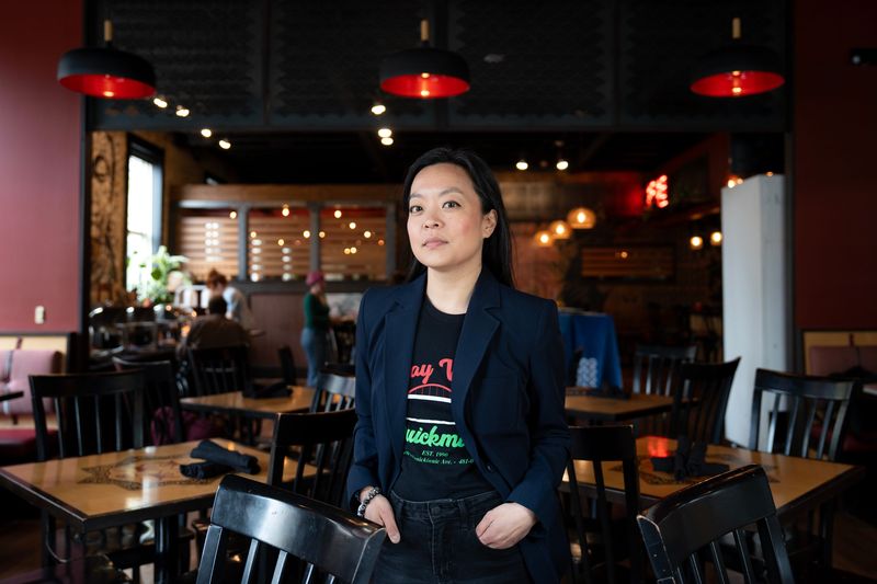 Democratic governor candidate Francesca Hong stands for a portrait during a campaign event at DanDan restaurant on April 26, 2026, in Milwaukee, Wisconsin.