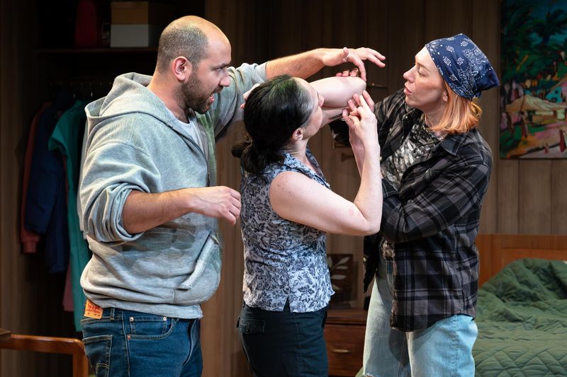 Joe Lino, Jaimelyn Gray and Tess Cinpinski perform in Tracy Letts' "Bug," staged by The Constructivists through May 9.