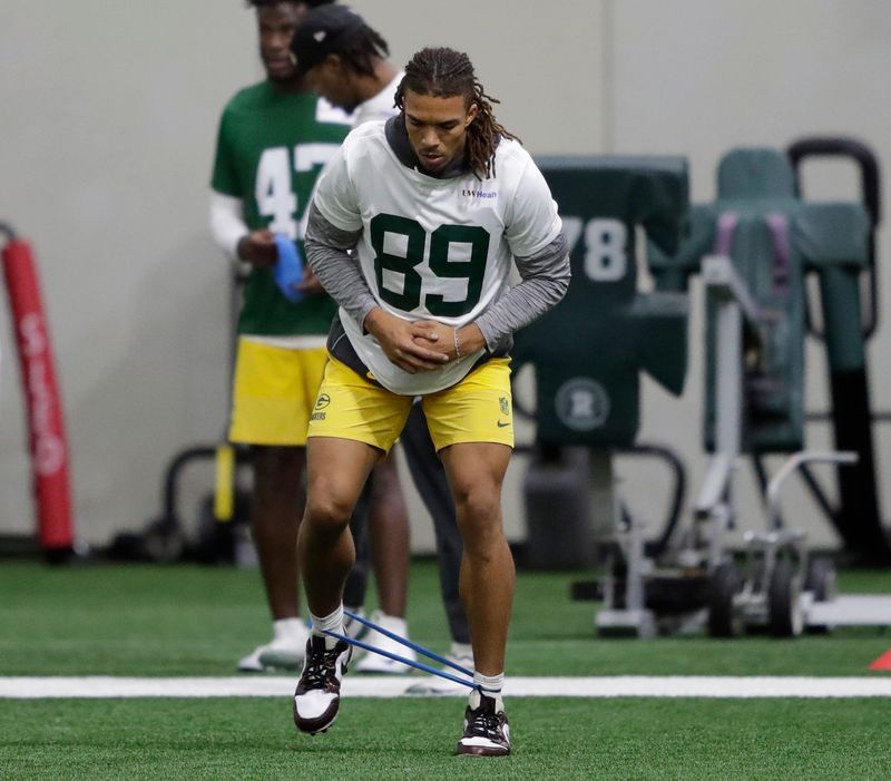 Green Bay Packers Chase Claypool (89) during rookie minicamp Friday, May 1 2026, at the Don Hutson Center in Green Bay, Wisconsin. 

Dan Powers/USA TODAY NETWORK-Wisconsin