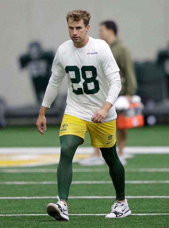 Green Bay Packers Trey Smack (28) during rookie minicamp Friday, May 1 2026, at the Don Hutson Center in Green Bay, Wisconsin. 

Dan Powers/USA TODAY NETWORK-Wisconsin