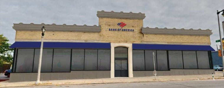 Bank of America is planning a new Milwaukee branch in a former Dollar Tree store, 1300 W. Historic Mitchell St.